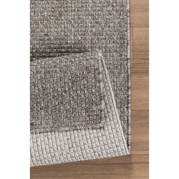 Natura Premium Kalite Kaymaz Tabanlı Doğal Yıkanabilir Kilim Oturma Odası Balkon Bahçe Mutfak Kilim BK102-K.Bej