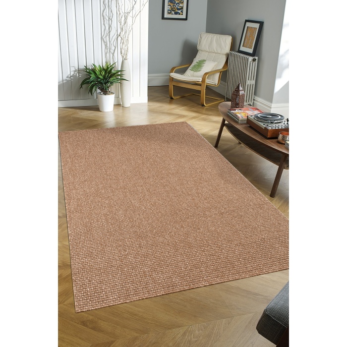 Natura  BK102-JUT Premium Kalite Kaymaz Tabanlı Doğal Yıkanabilir Kilim Oturma Odası Balkon Bahçe Mutfak Kilim