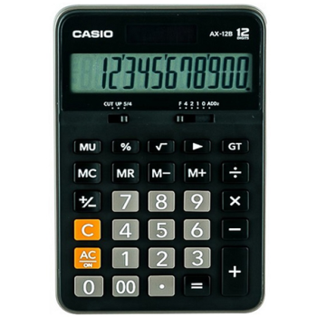 CASIO HESAP MAKİNESİ MASAÜSTÜ AX-12S-B 12 HANE