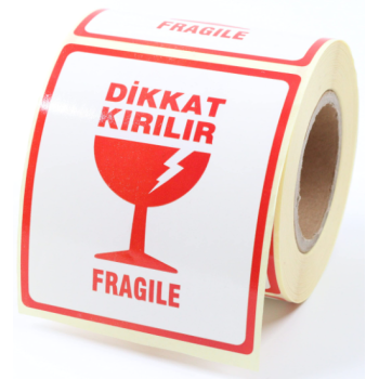 FRAGILE KIRILACAK ETİKETİ 80X80 500 LÜ