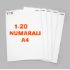 1den 20ye Numaralı A4 Kağıt - Copier bond 80 gr