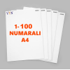 1den 100e Numaralı A4 Kağıt - Copier bond 80 gr