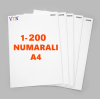 1den 200e Numaralı A4 Kağıt - Copier bond 80 gr