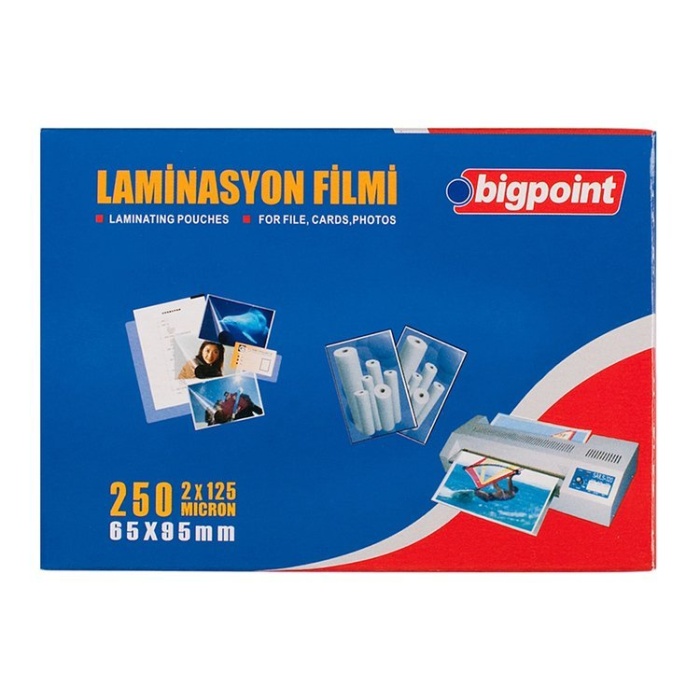 BİGPOİNT BP 698 LAMİNASYON FİLMİ 65X95 125 MICRON