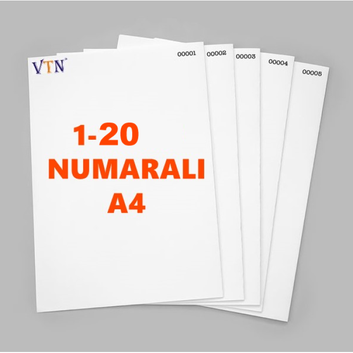 1den 20ye Numaralı A4 Kağıt - Copier bond 80 gr