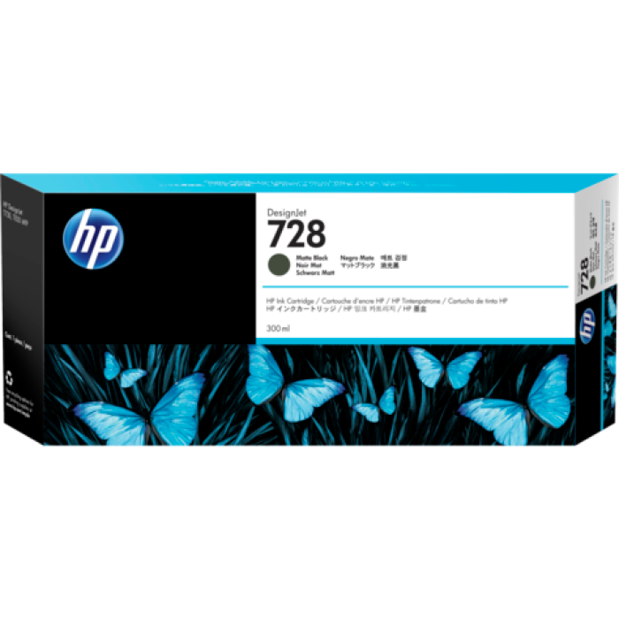 HP F9J68A 728 300 ML MAT SİYAH DESİGNJET MÜREKKEP KARTUŞU