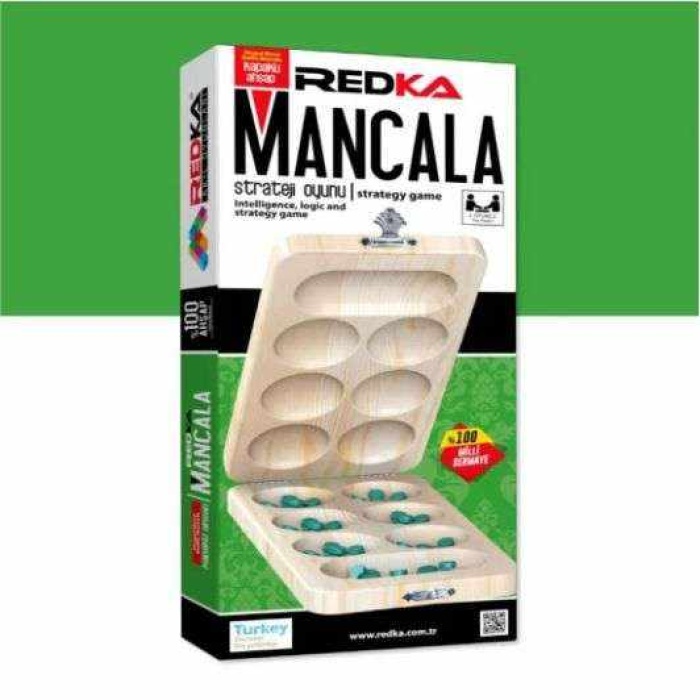 Redka Kapaklı Ahşap Mancala Oyunu (Kapaklı Ahşap Mangalaa)