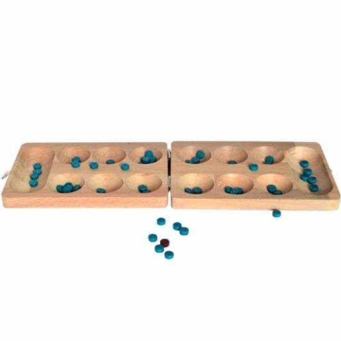 Redka Kapaklı Ahşap Mancala Oyunu (Kapaklı Ahşap Mangalaa)