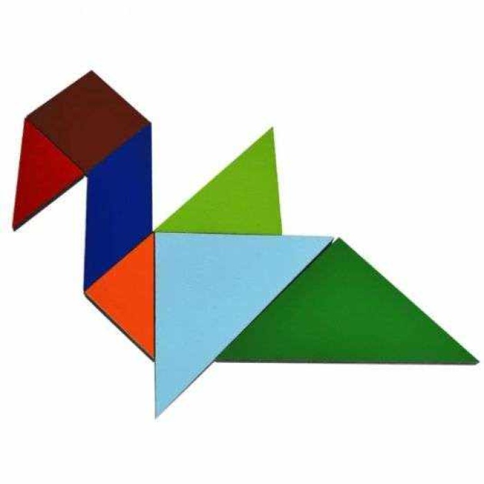 Redka 2li Tangram Seti 7 Parça Renkli Kare Tangram + T Tangram