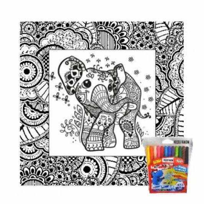 Kumtoys Tuval Mandala Tuval Boyama Tual 30x30cm