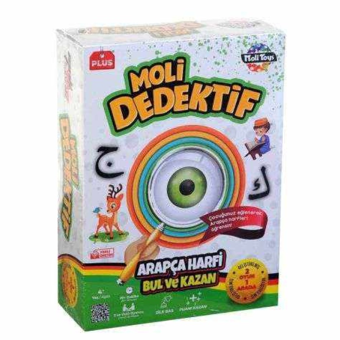 Moli Toys Arapça Dedektif Plus Oyunu Arapça 2 Oyun 1 Arada Eğitici Zeka ve Strateji Oyunu