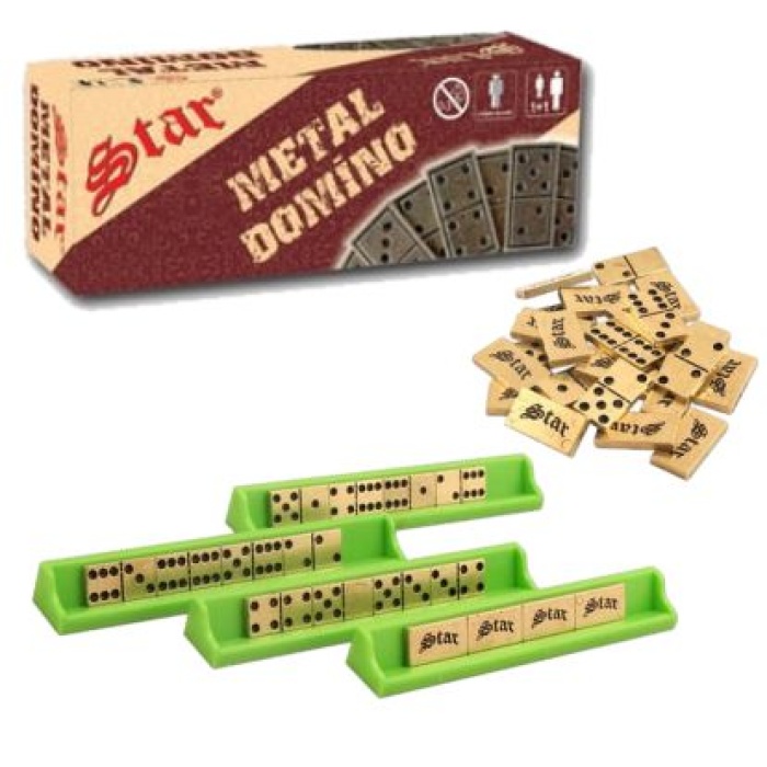 Star Metal Domino Pirinç Domino Istıkalı Domino Taşı Seti Zambak