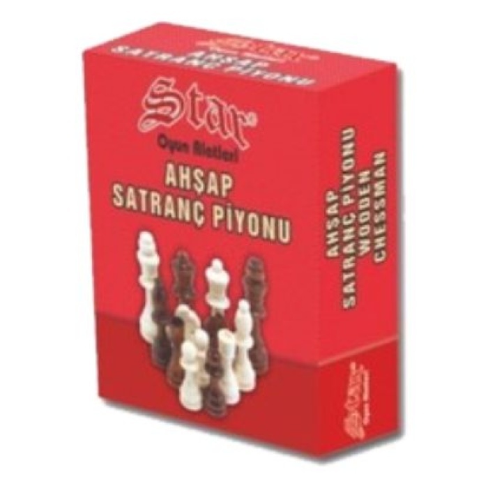 Star Ahşap Satranç Piyonu Şah Boyu 90mm No:4