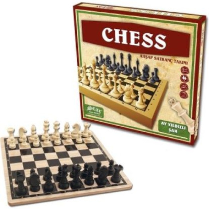 Star Chess Ahşap Satranç Takımı Şah Boyu 65mm