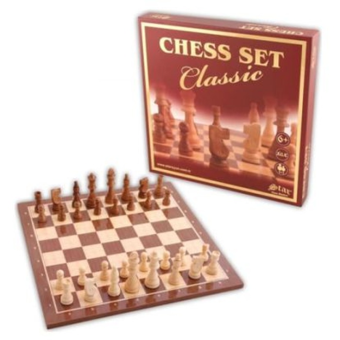 Star Chess Set Ahşap Satranç Takımı Şah Boyu 90mm Büyük Boy