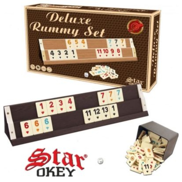 Star Deluxe Ahşap Okey Takımı Koyu Renk