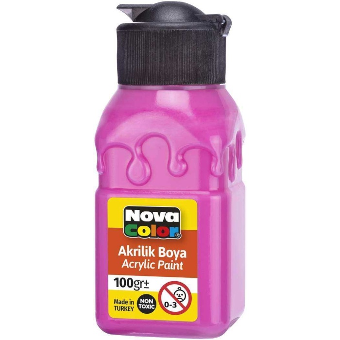 NOVA COLOR AKRİLİK BOYA ŞİŞE 100GR PEMBE