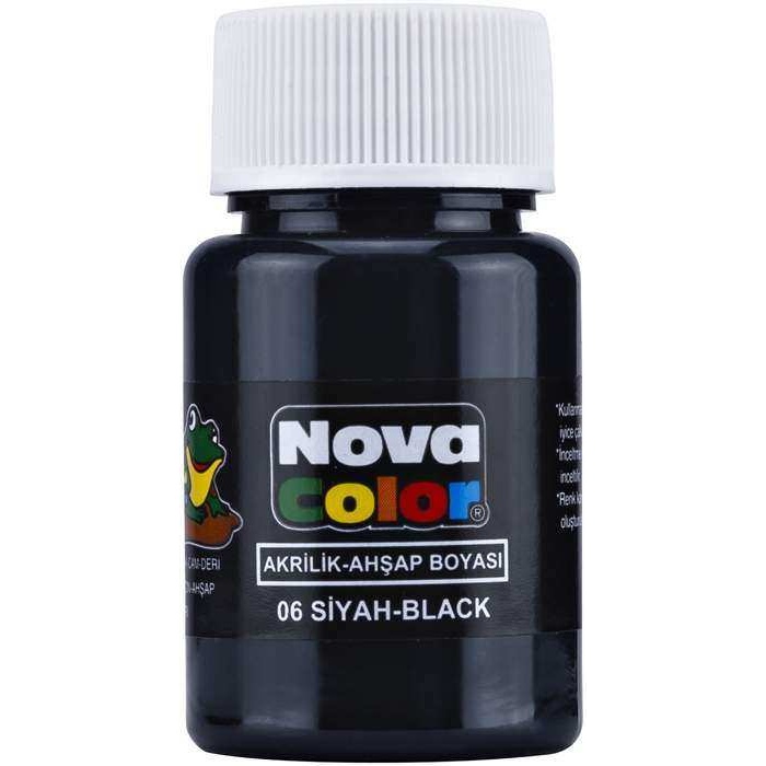 NOVA COLOR AKRİLİK BOYA ŞİŞE 30 CC SİYAH