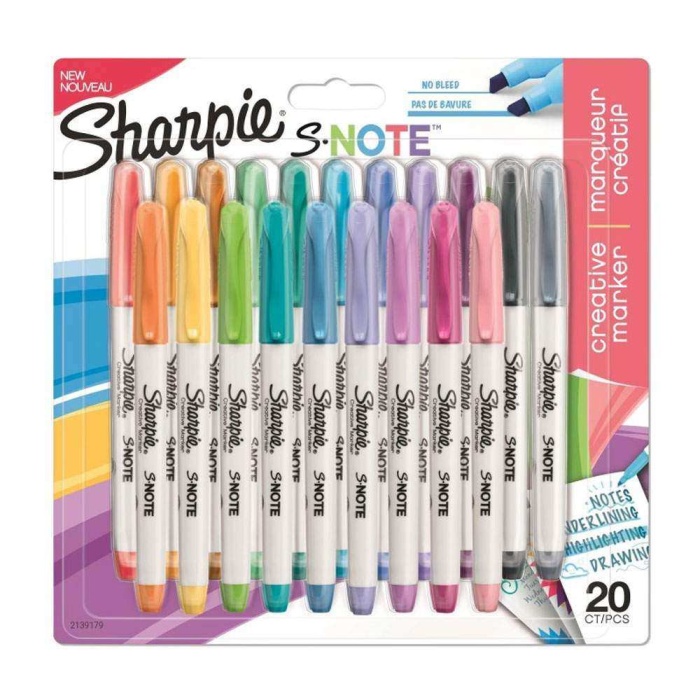 SHARPIE SNOTE KREATİF MARKÖR KESİK UÇ KRŞ. 20Lİ