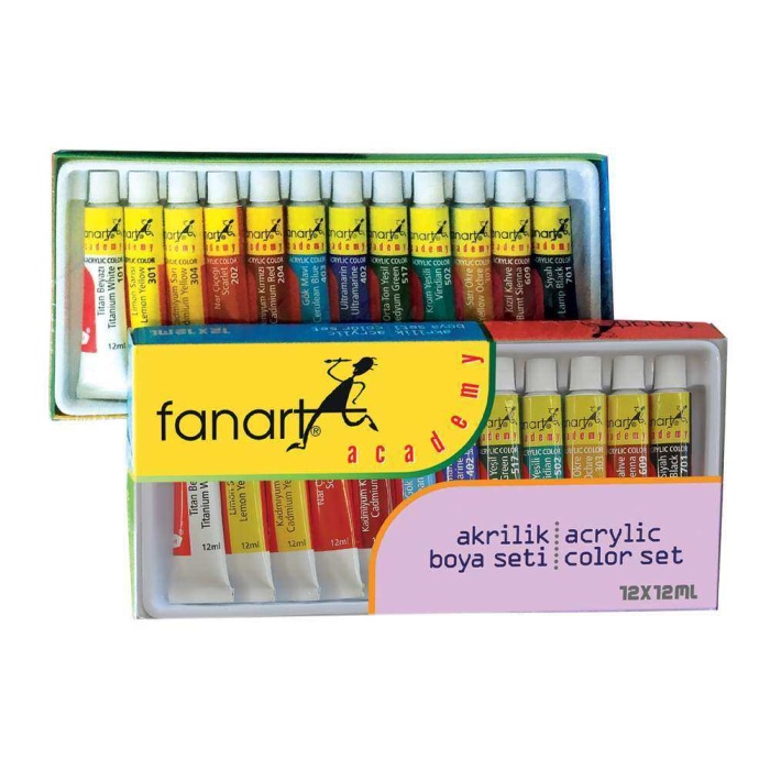 FANART ACADEMY AKRİLİK SET 12ML 12Lİ