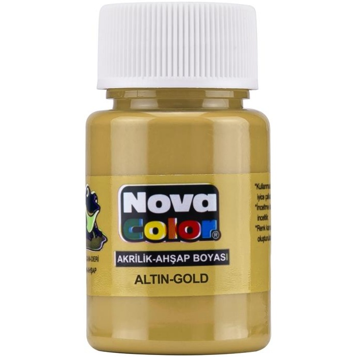 NOVA COLOR AKRİLİK BOYA ŞİŞE 30 CC ALTIN