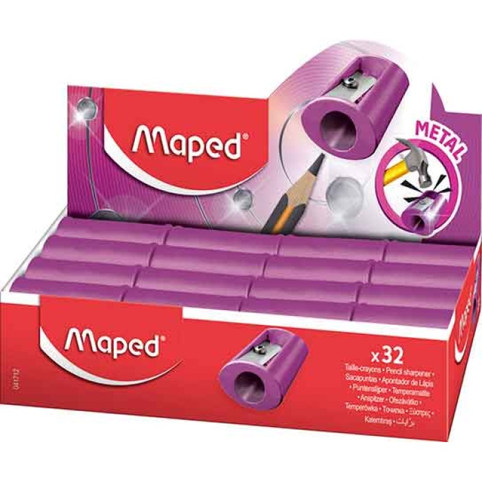 MAPED KALEMTRAŞ SATELIT PEMBE METAL TEK DELİKLİ 32Lİ