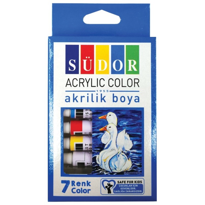 SÜDOR AKRİLİK BOYA TÜP 7 RENK 9 ML