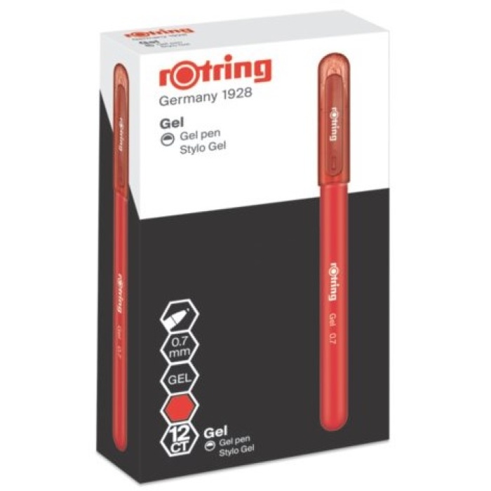 ROTRING JEL KALEM MÜREKKEPLİ (0.7) KIRMIZI