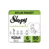 Sleepy Natural Külot Bez Mega Paket 6 Beden 15-25 Kg 80 Adet