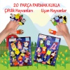 2 Set - 20 Parça  Çiftlik Ve Uçan Hayvanlar Parmak Kukla