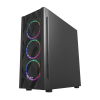 Fsp Cmt595Al Mid Tower, 750W 80+ Bronze, Siyah,  Temperli Cam, Rgb, Atx Gaming Kasa