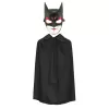 Batman Maskesi Cat Woman Ve Batman Pelerini 90 Cm Siyah Renk Set (4172)