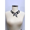 Deri Choker, Göz Detaylı Choker Kolye - 1412