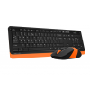 A4 Tech Fg1010 Turuncu Fstyler Türkçe Q 2,4Ghz  Kablosuz Klavye Mouse Set