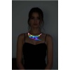 Rainbow Reflektörlü Kuş Kanadı Ve Göz Detaylı Choker Kolye, Şık Lazer Kesim Kolye - 1414