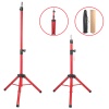 Kuaför Eğitim Mankeni İçin Metal Tripod / Kırmızı + Taşıma Çantası