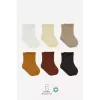 Mix Penye Soket Çorap 6Lı Bs10101M Toprak