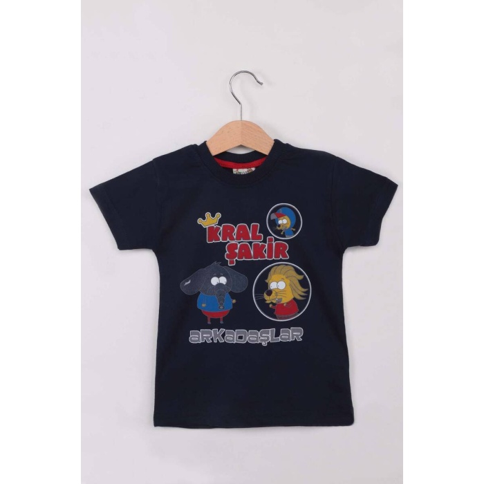 Baskılı Erkek Çocuk Tshirt 1214 Kod/renk: Lacivert