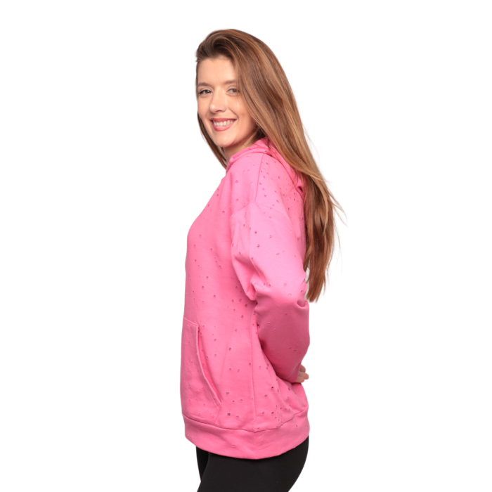 Kapşonlu Kadın Sweatshirt 0150 Kod/renk: Pembe