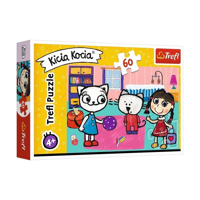 17343 Trefl/60 Puzzle Ki Ko Kitty Car Yapboz