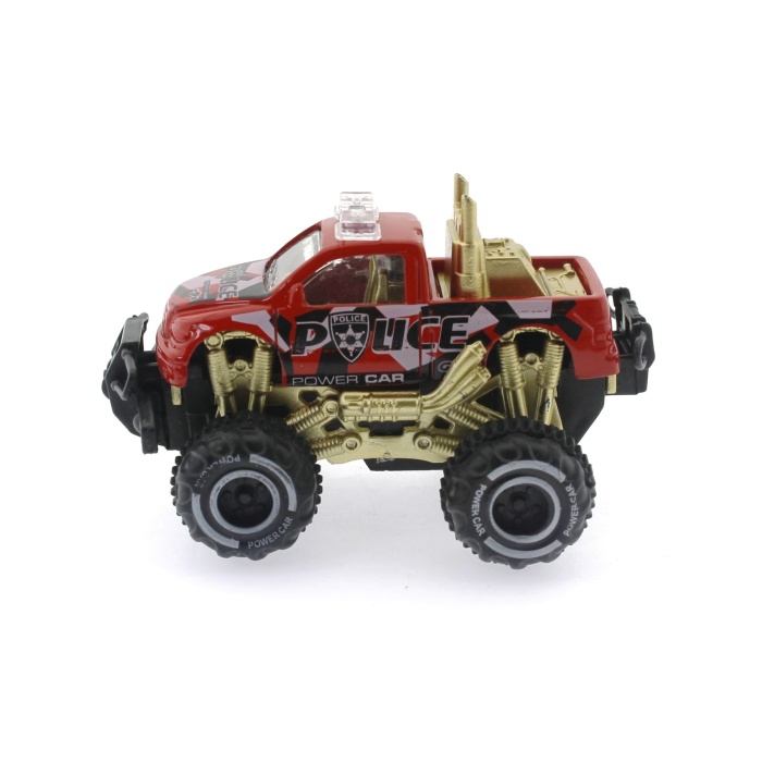 Çek Bırak Mini Off Road Kırmızı Polis Aracı