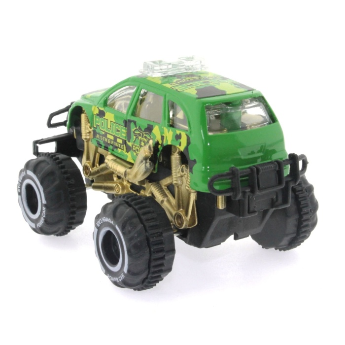 Çek Bırak Mini Off Road Yeşil Polis Aracı