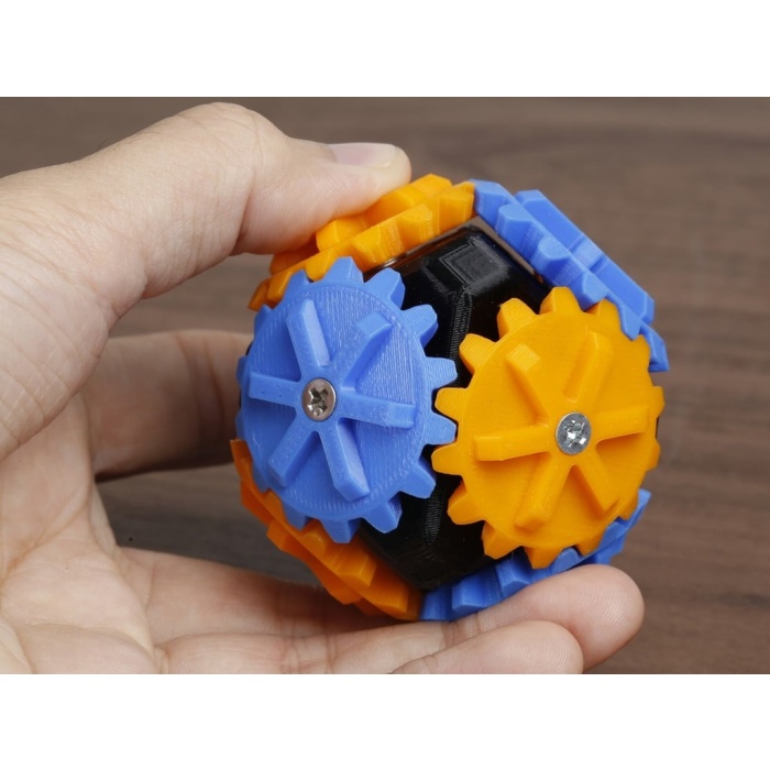 Octahedron Bevel Gear Fidget Spinner