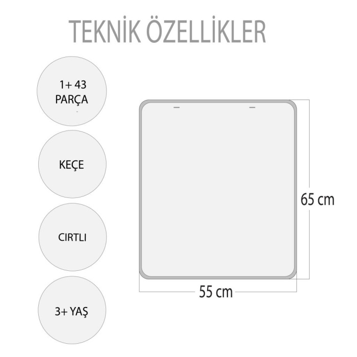 Takvimi Öğreniyorum (2024) Keçe Duvar Panosu , Eğitici Oyuncak