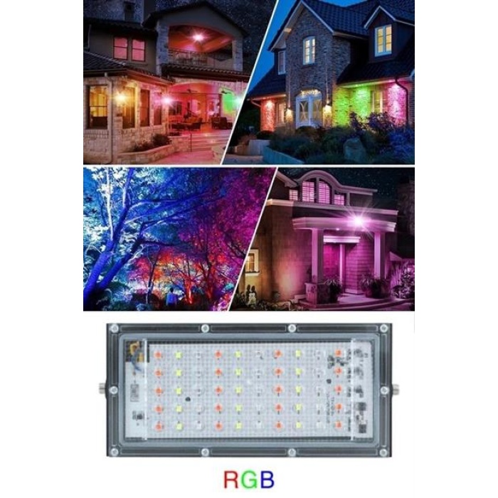 ® Kumandalı Led Işık Dış Cephe Aydınlatması  Rgb Led Panel Işık Partiled Aydınlatma