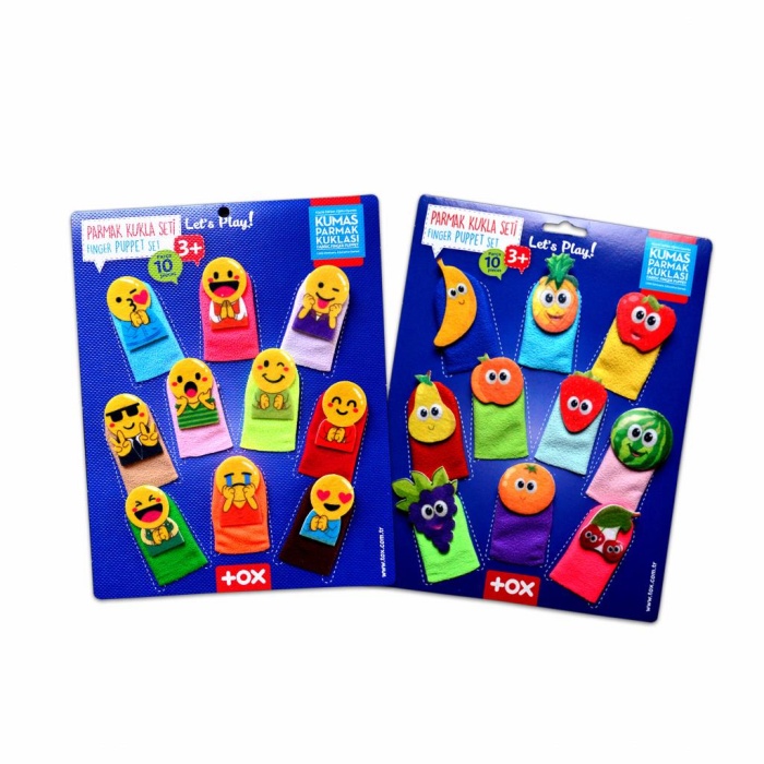 2 Set - 20 Parça  Emojiler Ve Meyveler Parmak Kukla