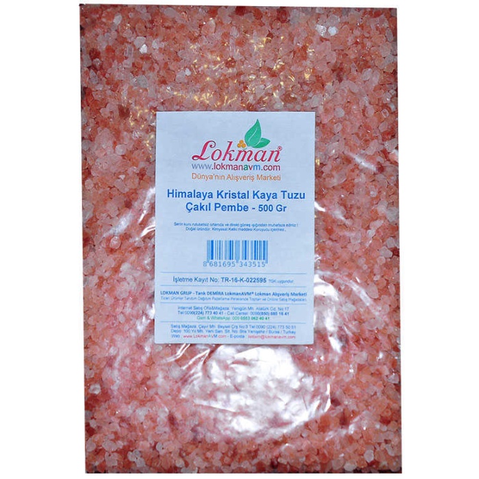 Yemeklik Himalaya Kristal Kaya Tuzu Çakıl Pembe 500 Gr