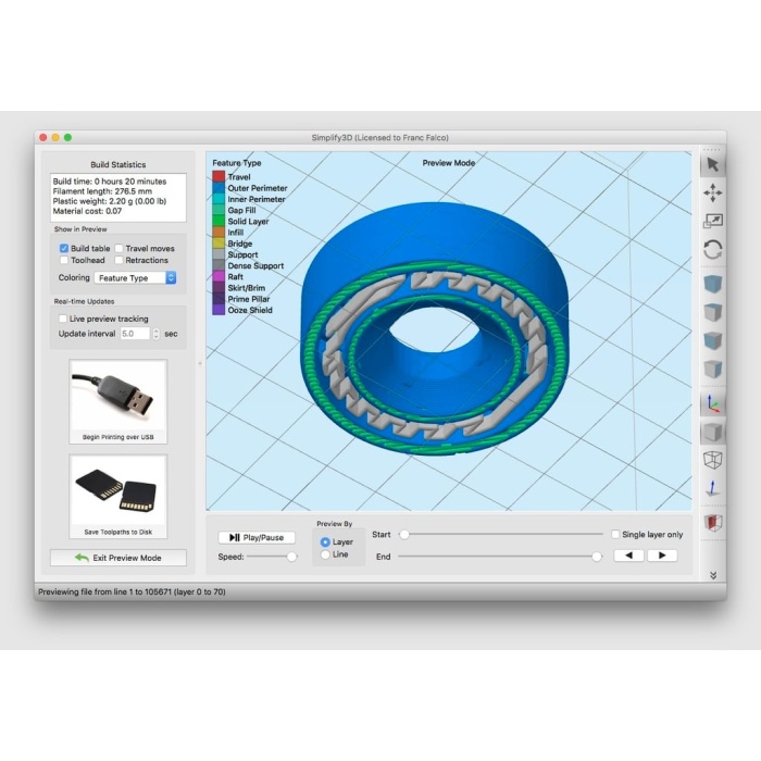 608 fidget Spinner Bearing - Fully 3D Printable