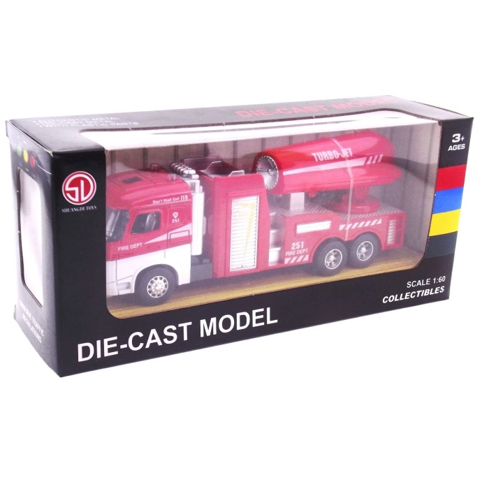 Die Cast Model Çek Bırak Turbo Jet İtfaiye Kamyonu