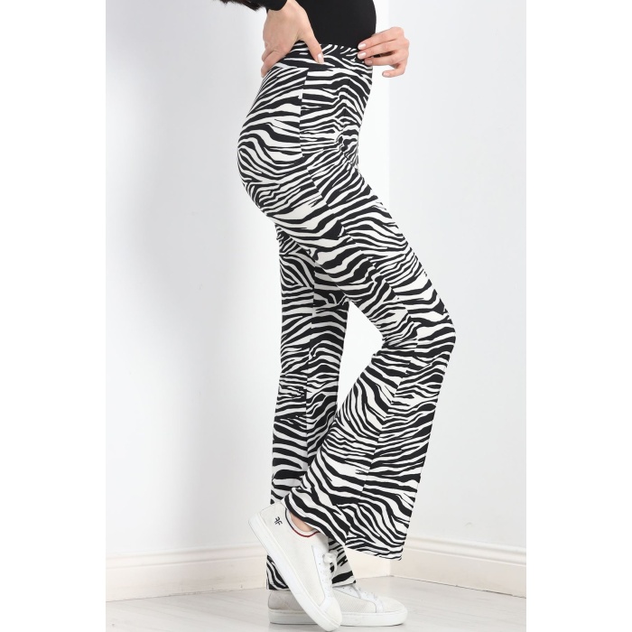 Desenli İspanyol Pantolon Zebra